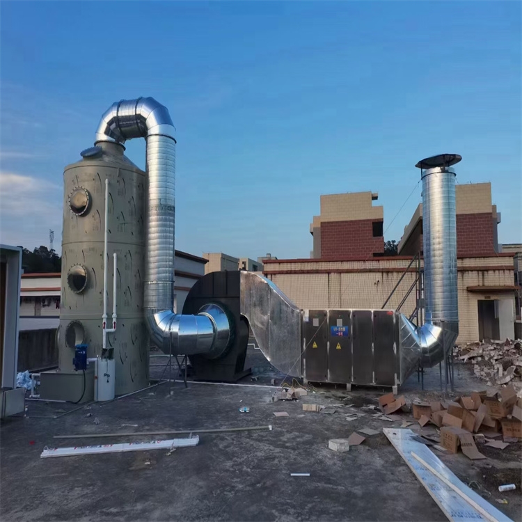 福城噴淋塔安裝公司承接 觀瀾除廢氣噴淋塔安裝 觀湖除塵管道工程